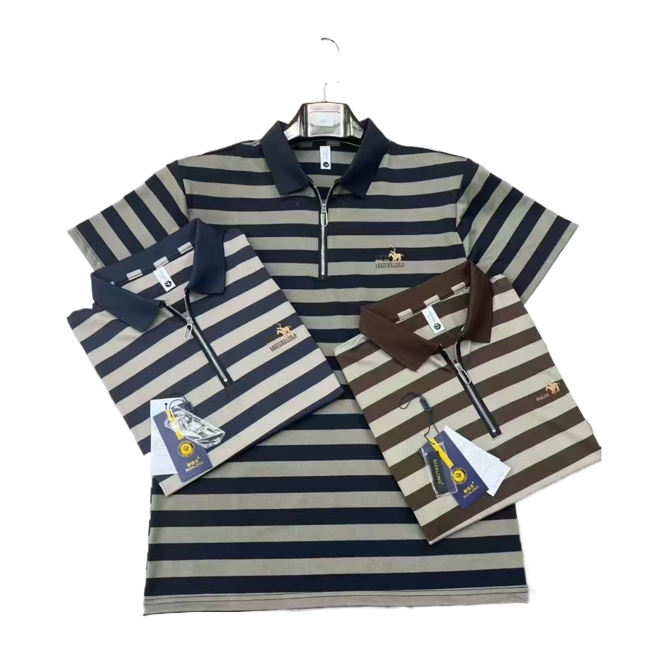 Ralph Lauren men's POLO shirts, large-sized spring short-sleeved tops, trendy men's half-sleeved shirts Item Picture