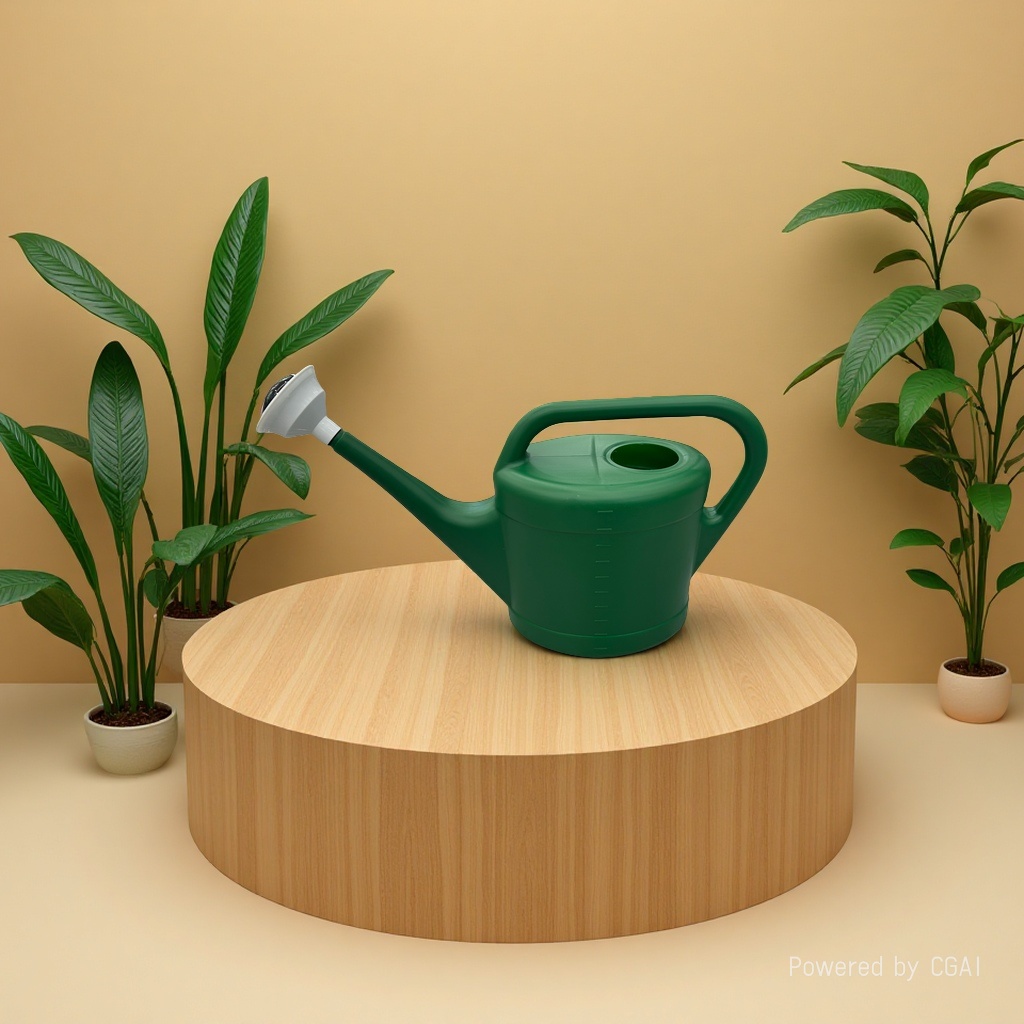 The green watering can can be used to spray water and irrigate the main body of the water bottle