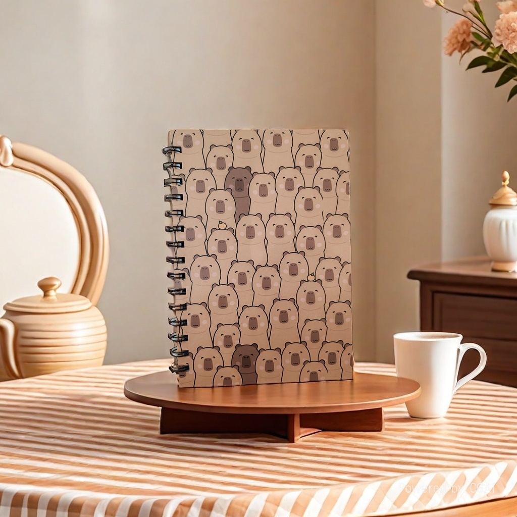 Donghu Paper Products A5 Healing Capybara Print Notebook Cartoon Animal Coil Notebook Girl Heart Student Diary details Picture
