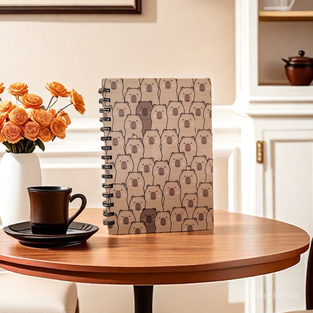 Donghu Paper Products A5 Healing Capybara Print Notebook Cartoon Animal Coil Notebook Girl Heart Student Diary Application Scenario