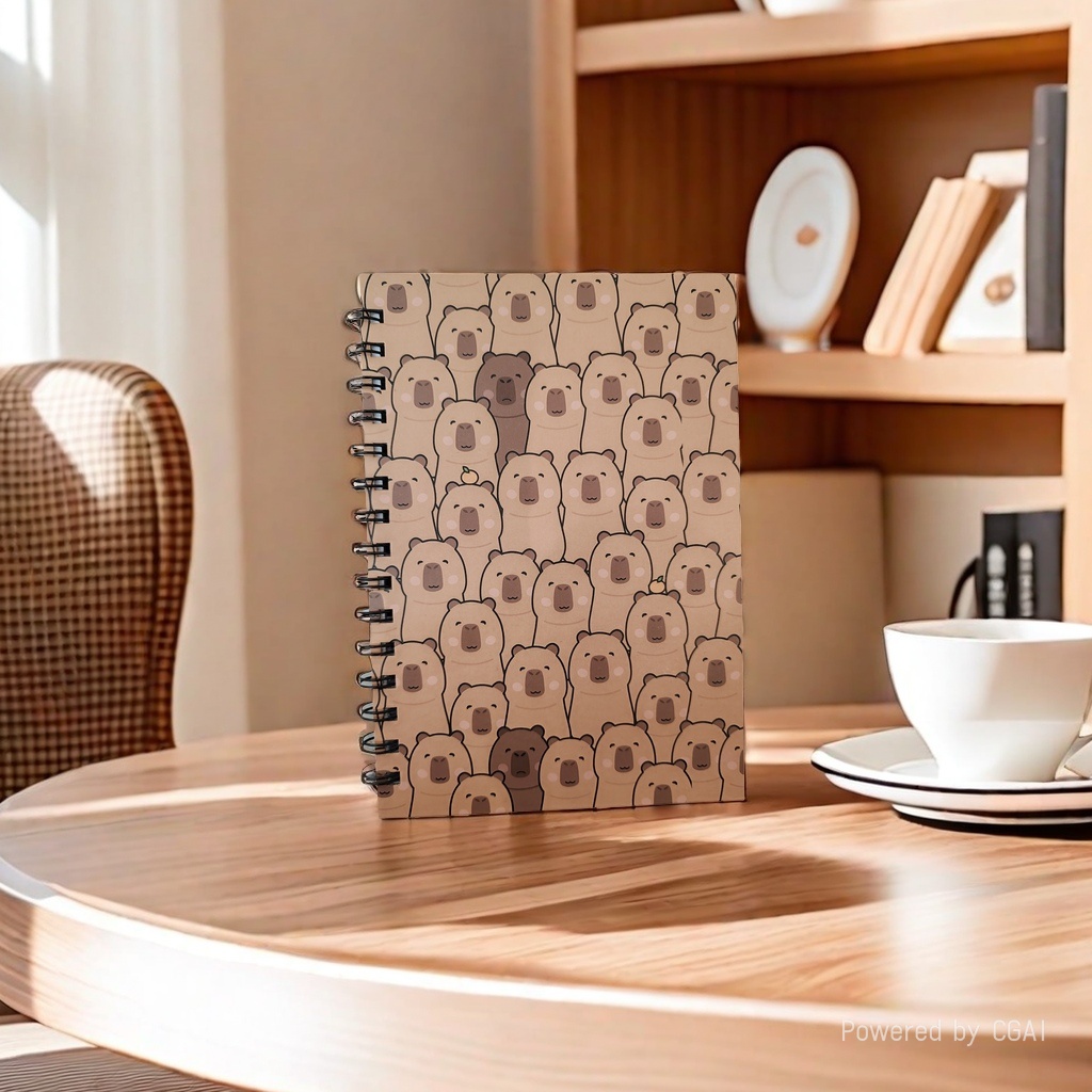 Donghu Paper Products A5 Healing Capybara Print Notebook Cartoon Animal Coil Notebook Girl Heart Student Diary Specification image