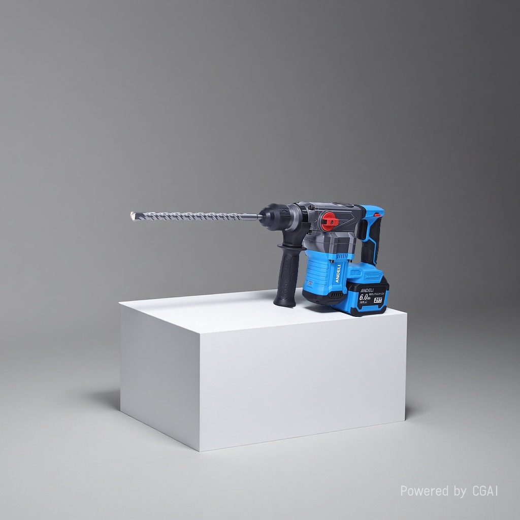 ANDELI 21V brushless lithium battery hammer, high-power rechargeable impact drill and pickaxe, a three-in-one industrial-grade tool details Picture