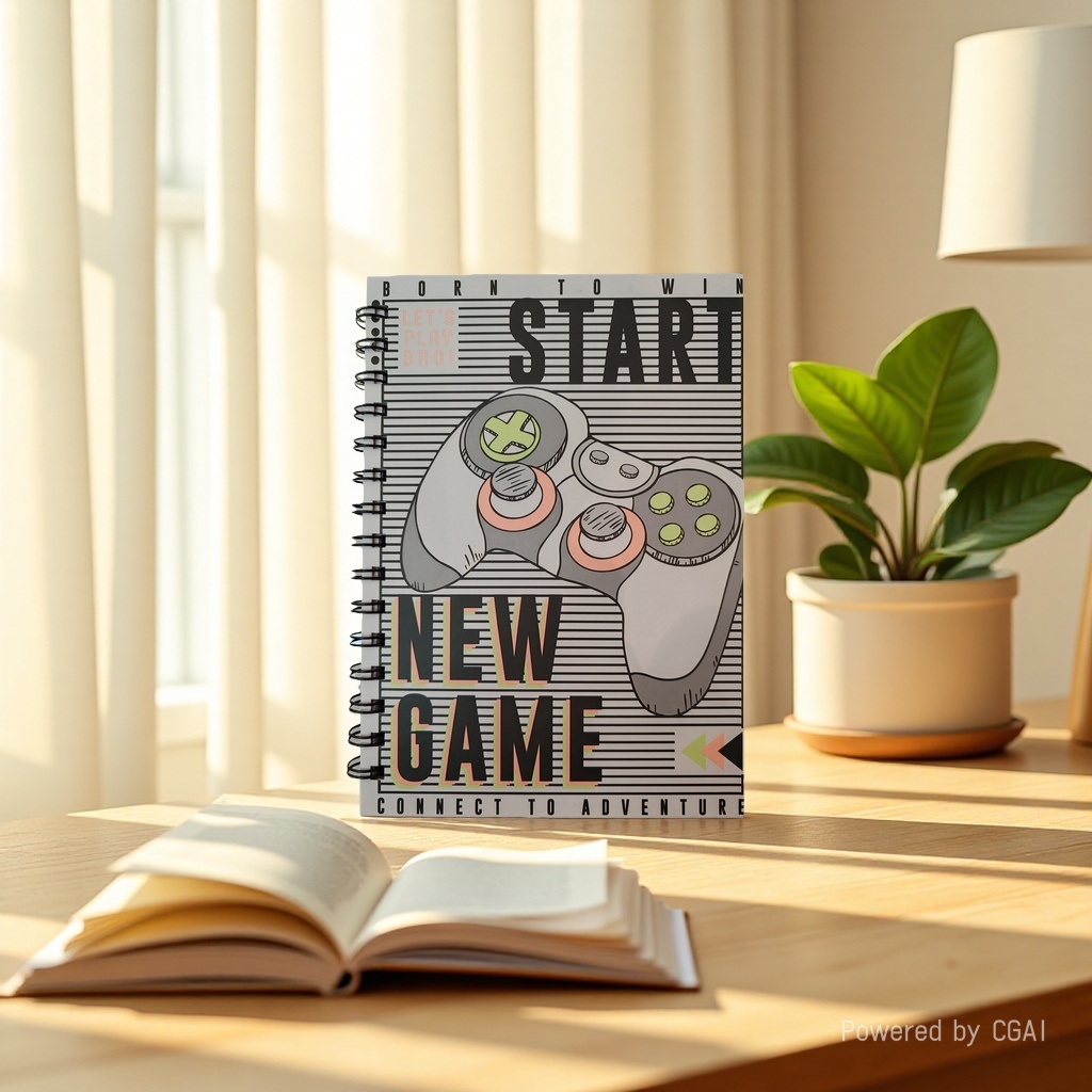 Donghu Paper Products A5 is the favorite of boys! BORN TO WIN Game controller Coil Notebook Universal Notepad for Office and study details Picture