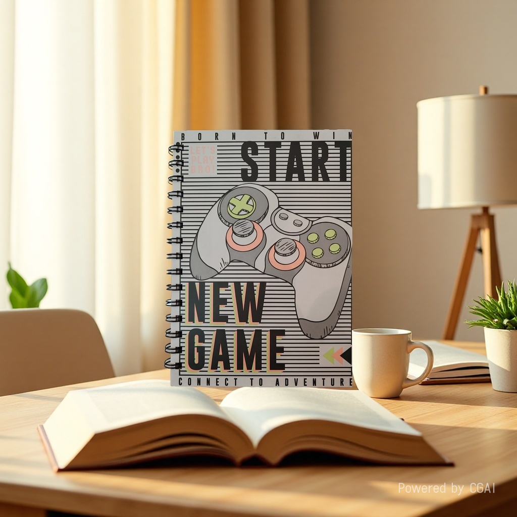 Donghu Paper Products A5 is the favorite of boys! BORN TO WIN Game controller Coil Notebook Universal Notepad for Office and study Application Scenario