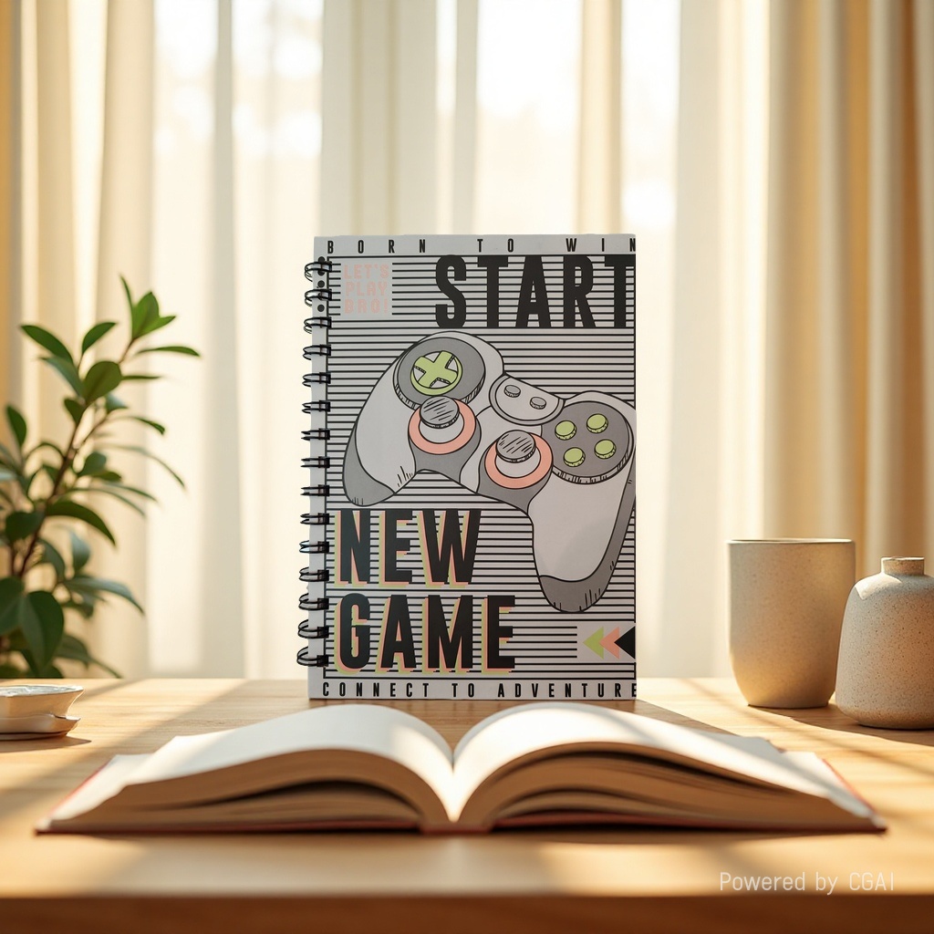 Donghu Paper Products A5 is the favorite of boys! BORN TO WIN Game controller Coil Notebook Universal Notepad for Office and study Specification image
