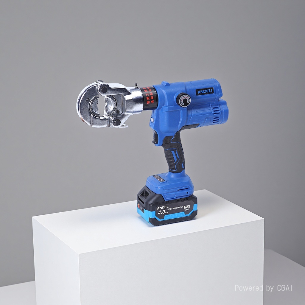 Andeli lithium battery hydraulic pliers, rechargeable electric wire crimping pliers, cable shears, copper and aluminum terminal crimping pliers, electrical tools details Picture