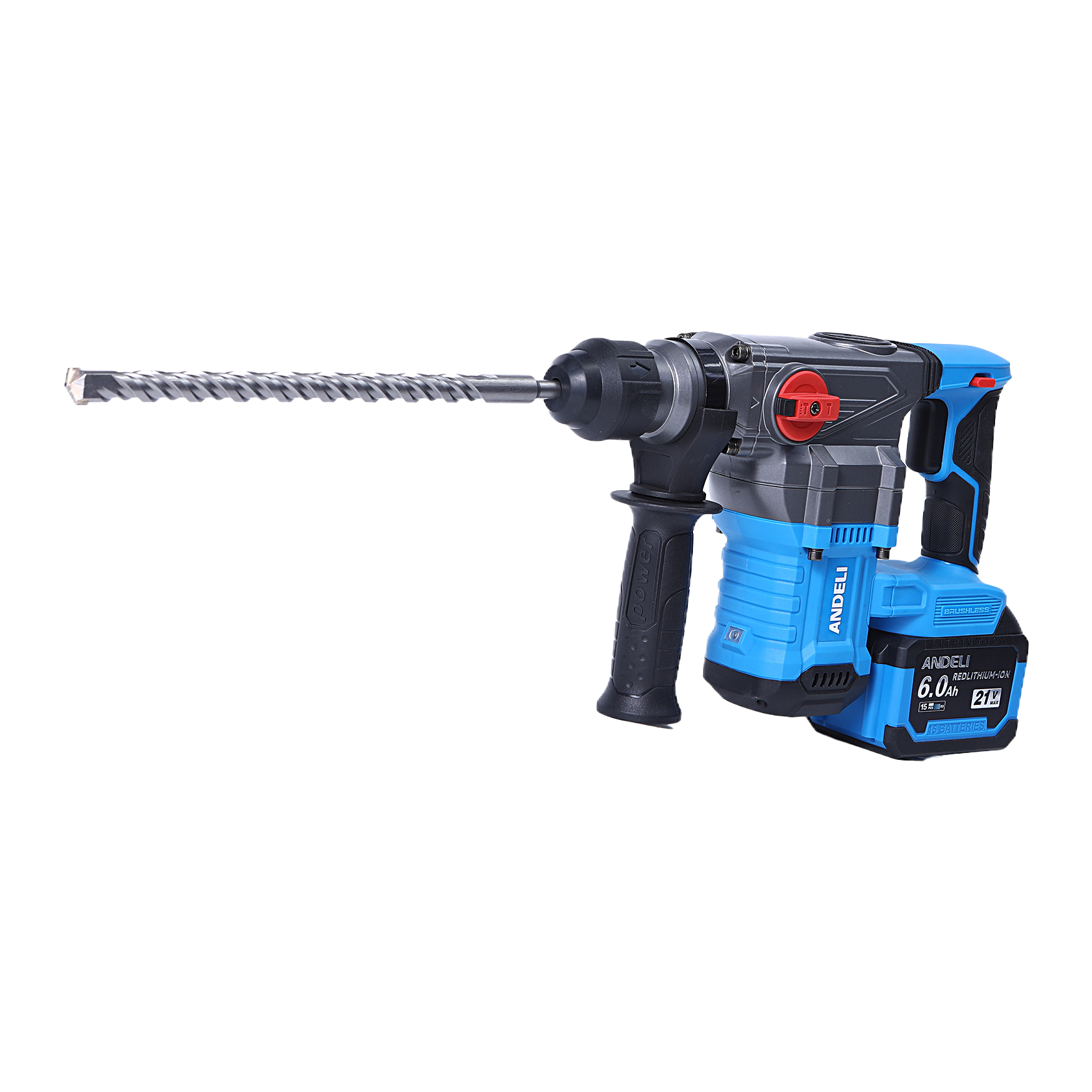ANDELI 21V brushless lithium battery hammer, high-power rechargeable impact drill and pickaxe, a three-in-one industrial-grade tool Item Picture