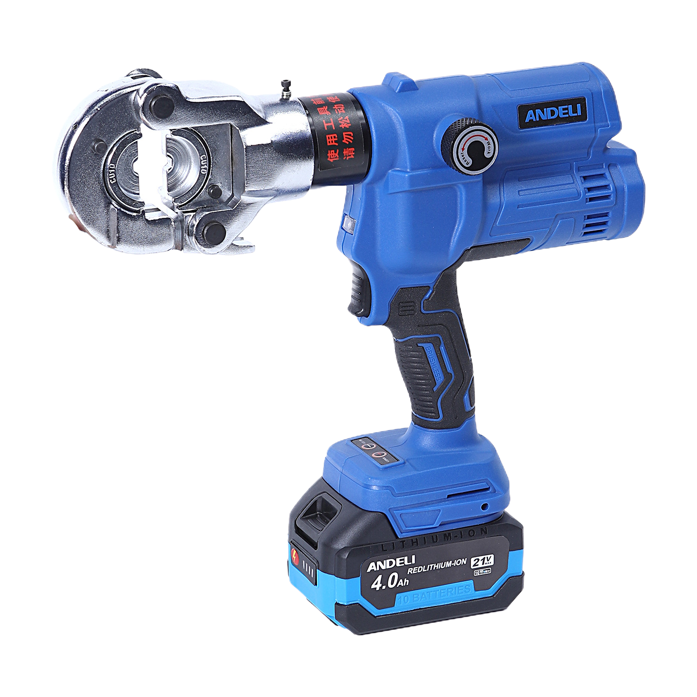 Andeli lithium battery hydraulic pliers, rechargeable electric wire crimping pliers, cable shears, copper and aluminum terminal crimping pliers, electrical tools Item Picture