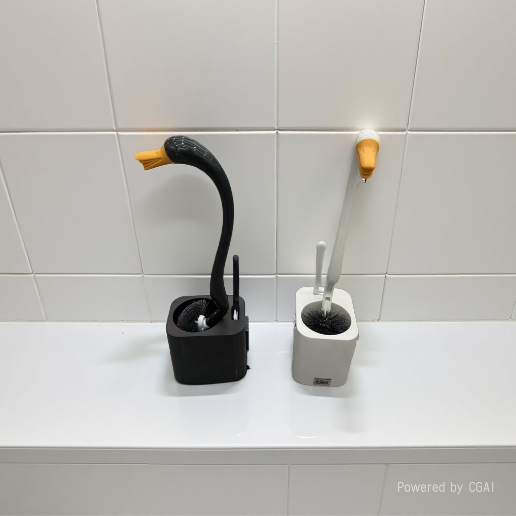 Duck-shaped three-in-one cup toilet brush Specification image