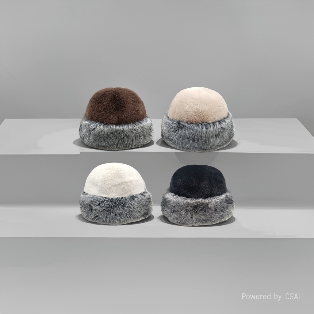 Wholesale warm woolen hats, woolen basin hats, women's Mongolian hats, Northeast hats, women's autumn and winter hats, Korean woolen hats, round hats Specification image