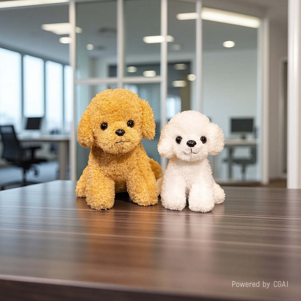 Simulated curly teddy dog plush toy, little dog, curly dog doll, children's companion and soothing doll Application Scenario