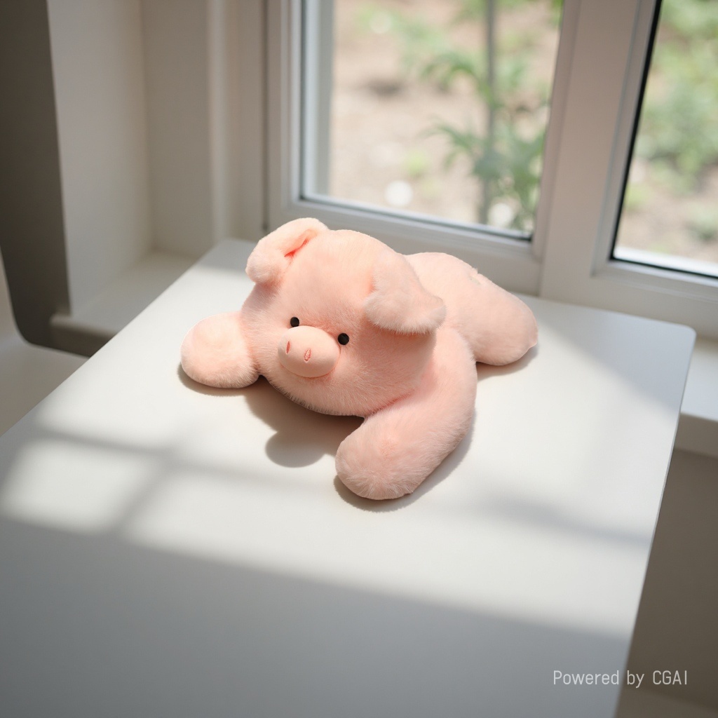 Cross-border best-selling plush toy figurines of "Papa Pig" and "Papa Panda", girls' sleeping dolls, Valentine's Day gifts Specification image