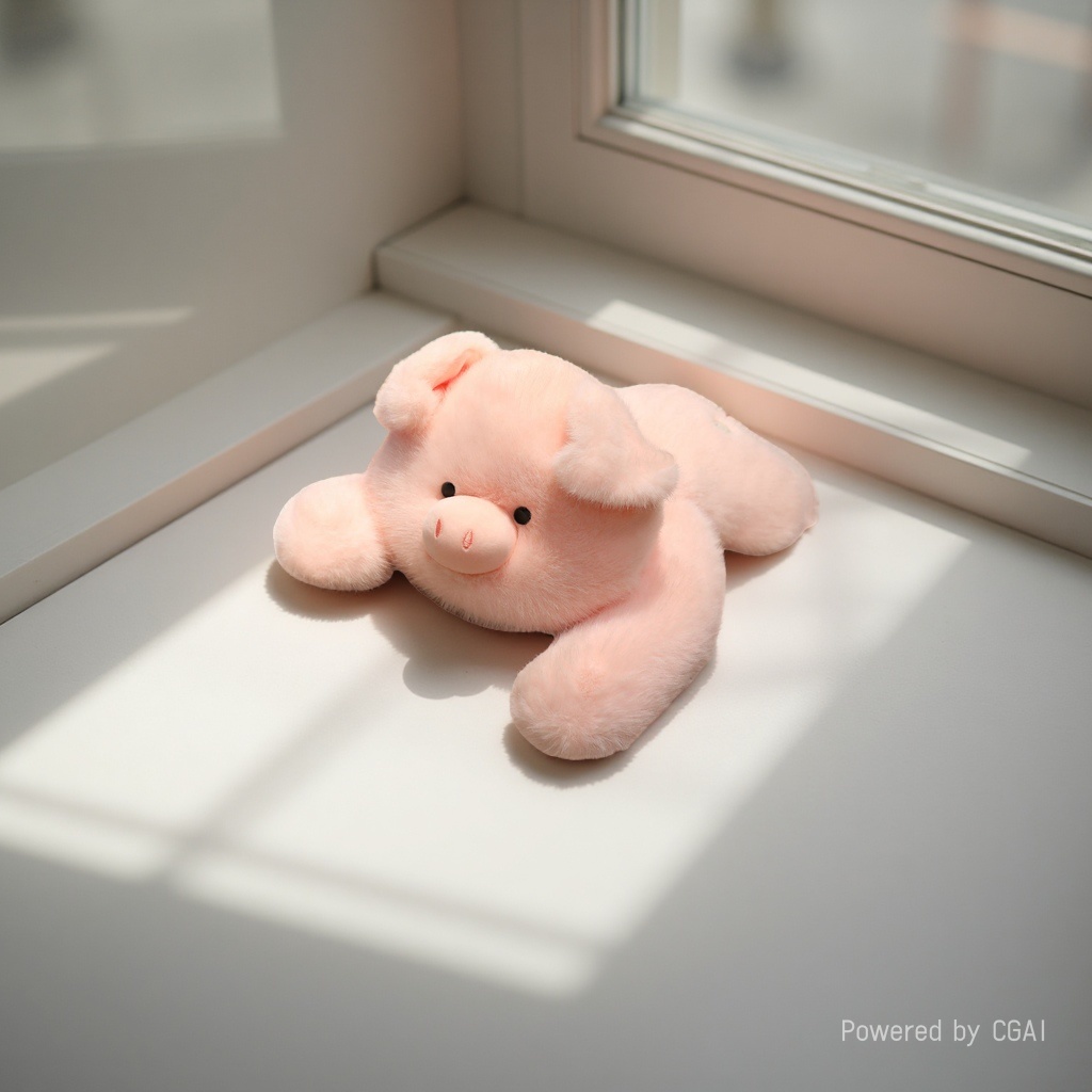 Cross-border best-selling plush toy figurines of "Papa Pig" and "Papa Panda", girls' sleeping dolls, Valentine's Day gifts details Picture