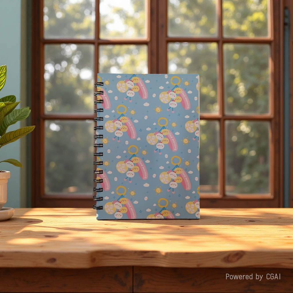 Donghu Paper Products A5 Soft and Cute Cloud Chick Hot Air Balloon Coil Blue Series Fresh and Light Notebook details Picture