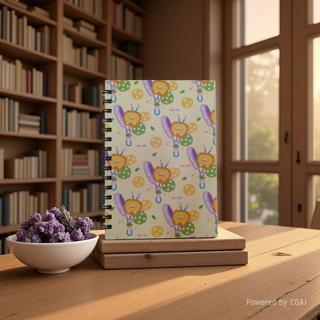 Donghu Paper Products A5 Cartoon Lion Coil Notebook, high appearance level, Ins-style notebook, student notebook Specification image