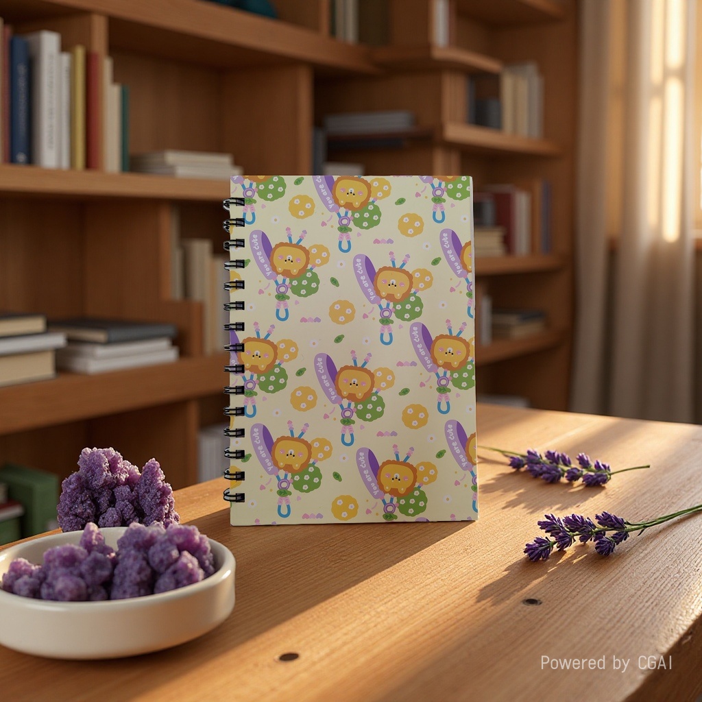 Donghu Paper Products A5 Cartoon Lion Coil Notebook, high appearance level, Ins-style notebook, student notebook details Picture
