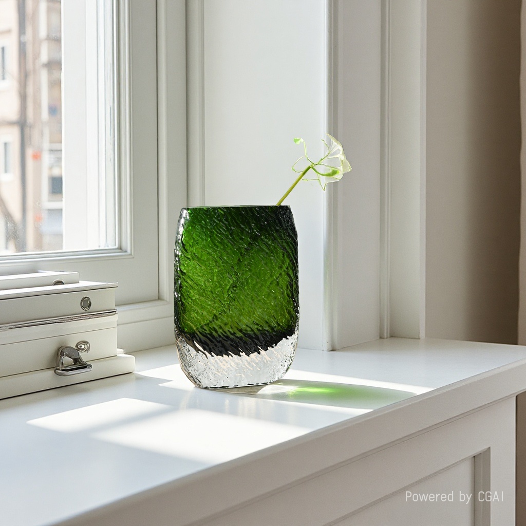 Wholesale transparent and thickened glass bottles, crystal glass vases, hydroponic flower arrangements, large creative living room ornaments Application Scenario