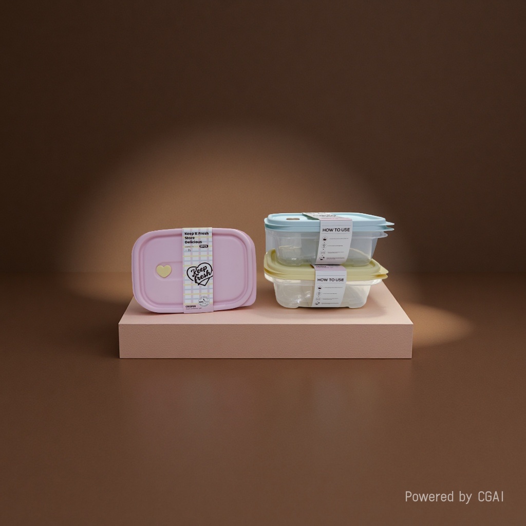 7122-3 MINI Three-piece Food Storage Box Macaron Series Specification image