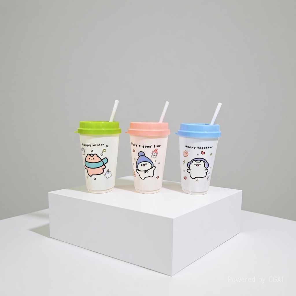 803B-7PP straw cup, 350ml, 3 pieces each Application Scenario