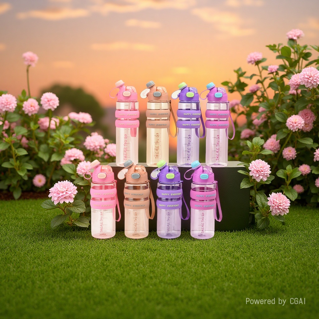 A065 Colorful Water Cup + Portable and Cute Water Cup 800ml Colorful and Fashionable Water Bottle, daily drinking water products details Picture