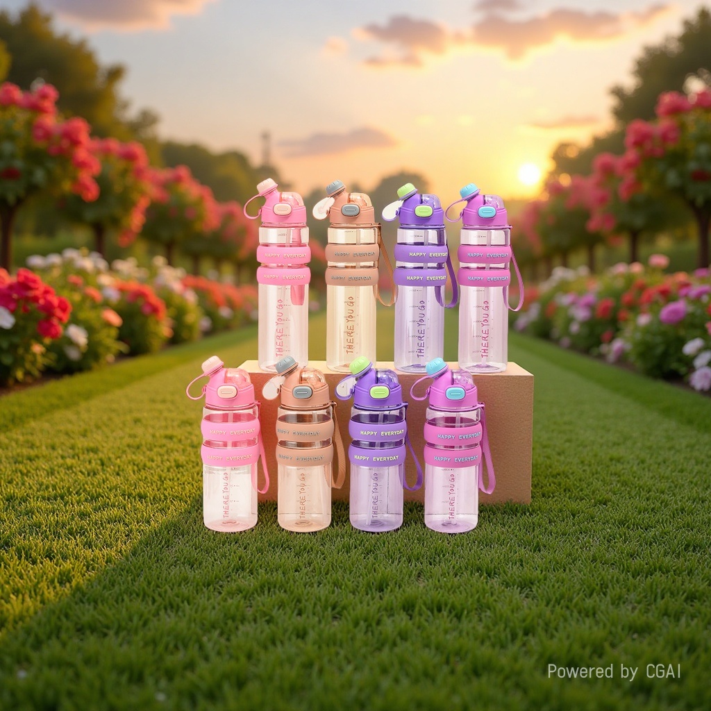 A065 Colorful Water Cup + Portable and Cute Water Cup 800ml Colorful and Fashionable Water Bottle, daily drinking water products Specification image