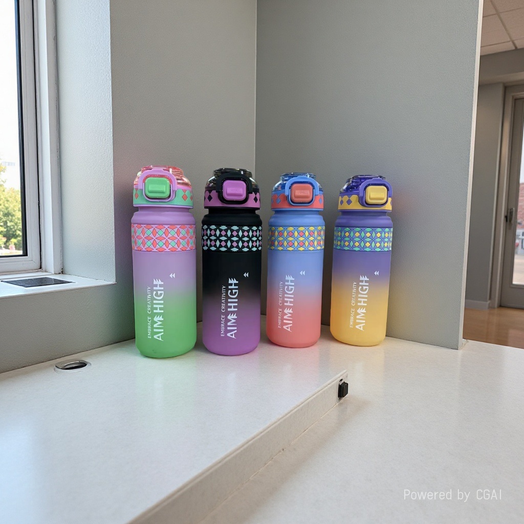 A069-1运动系列款塑料水杯翻盖盖便携式可防漏设计700ml