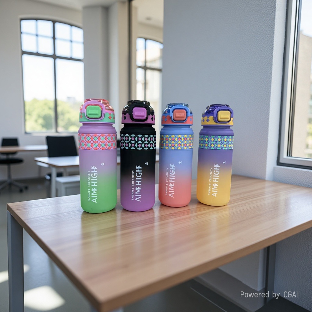 A069-1 Sports series plastic water cup with flip lid, portable and leak-proof design, 700ml details Picture