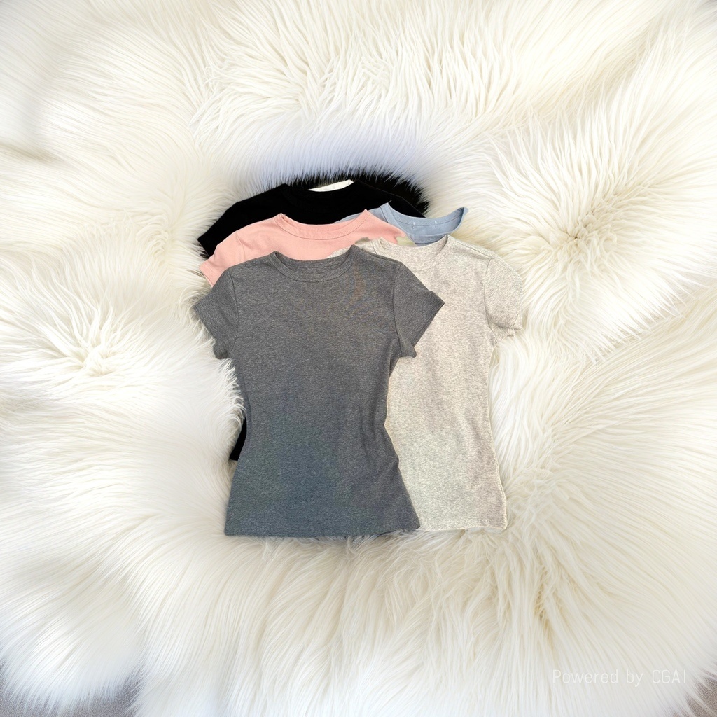 女士纯棉透气T恤宽松日常休闲上衣