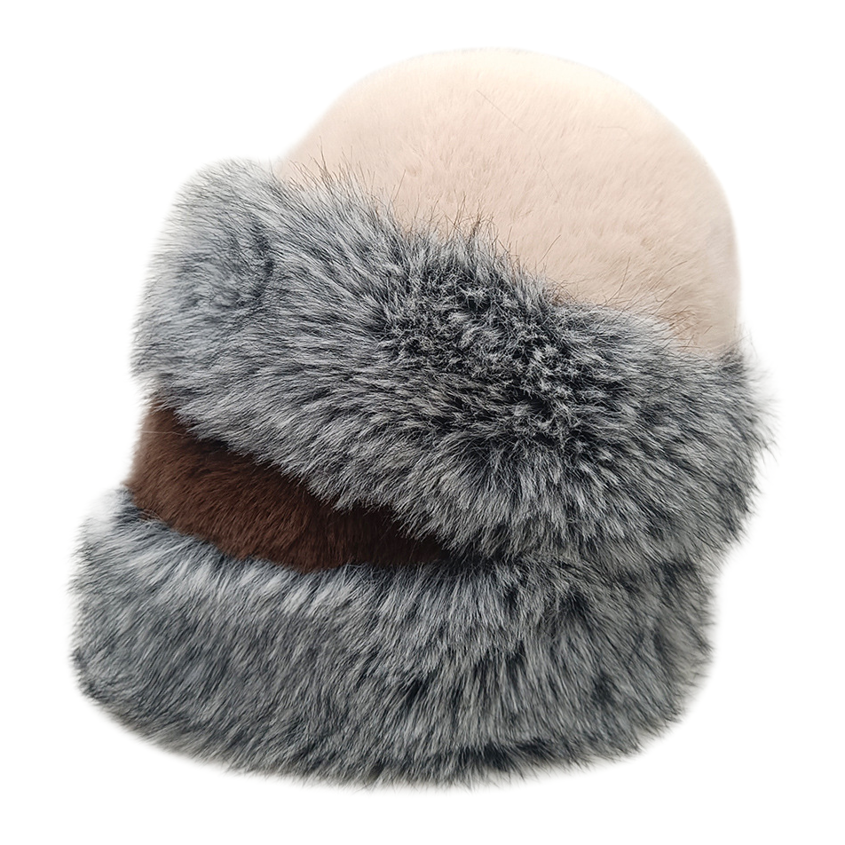 Red scarf, wheat straw, straw hat, a versatile knitted woolen hat for women in winter