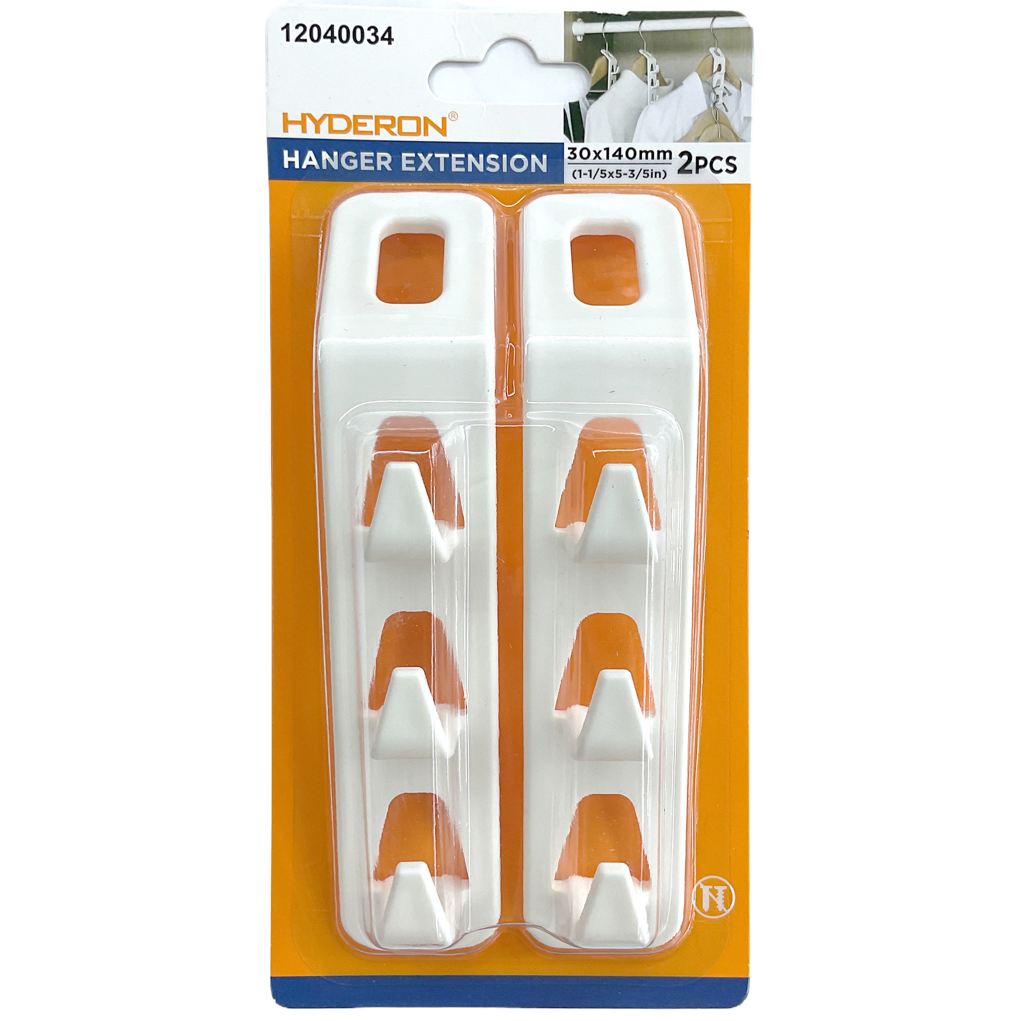 HYDERON white plastic hanger extension piece 30x140mm package includes two bedroom furniture storage folding wardrobes