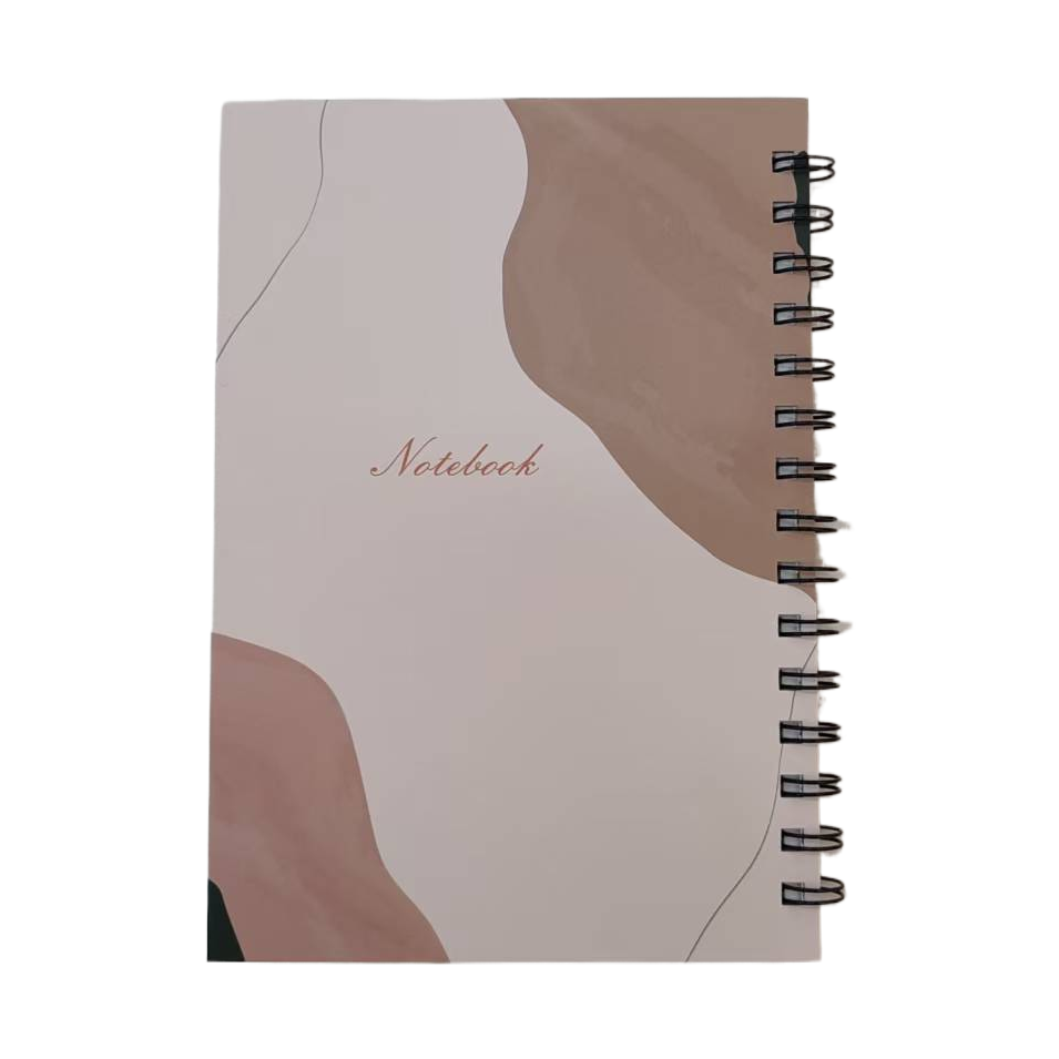 Donghu Paper Products A5 right-flip notebook with gentle Morandi color coil and abstract color block Item Picture