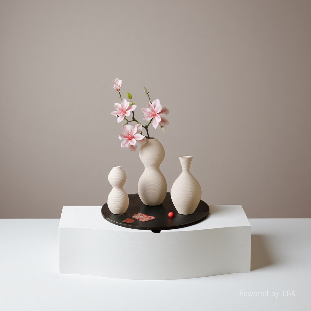 Modern and simple InS-style unglazed retro ceramic vase creative home decoration piece, Nordic retro country style craftsmanship