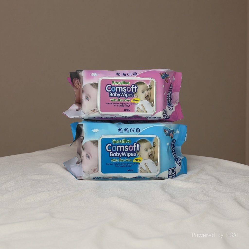 Comsoft Baby Wipes portable Wet Wipes bag Wet wipes are gentle and clean