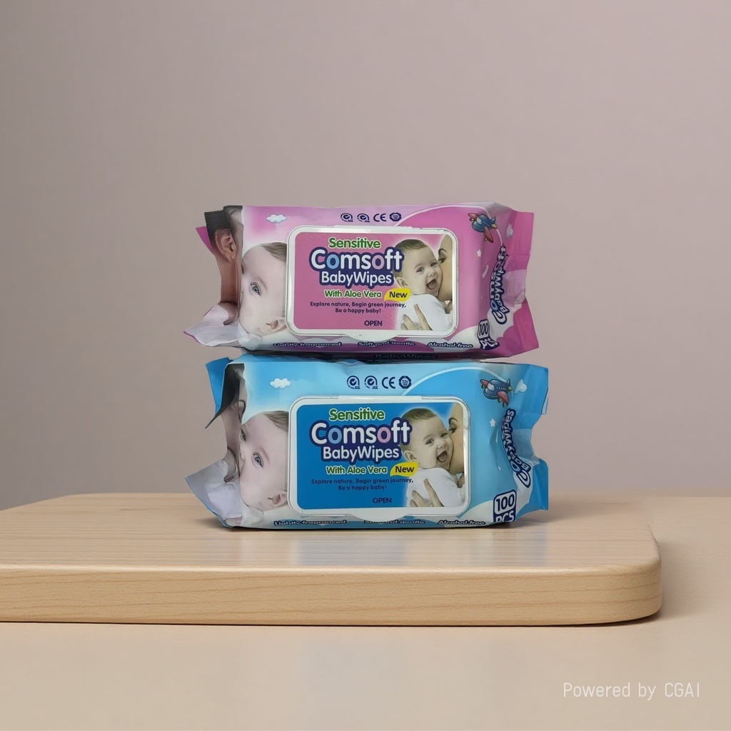 Comsoft Baby Wipes portable Wet Wipes bag Wet wipes are gentle and clean Specification image