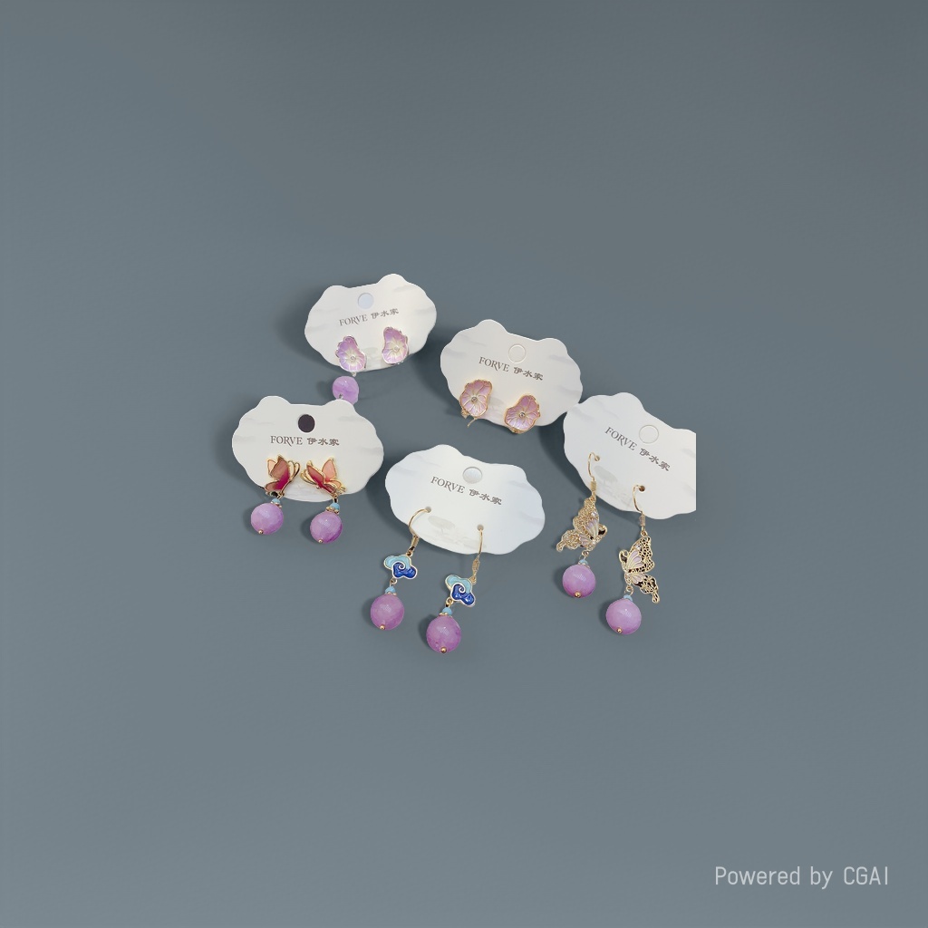 米珠编织水晶耳环饰品12mm 时尚简约女款耳饰