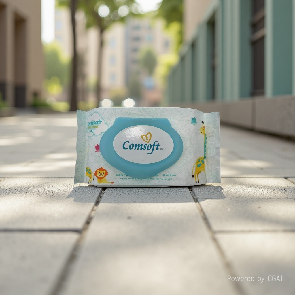 Chudou portable small wet wipes, baby wet wipes, Comsoft brand wet wipes, packaging wet wipes Specification image