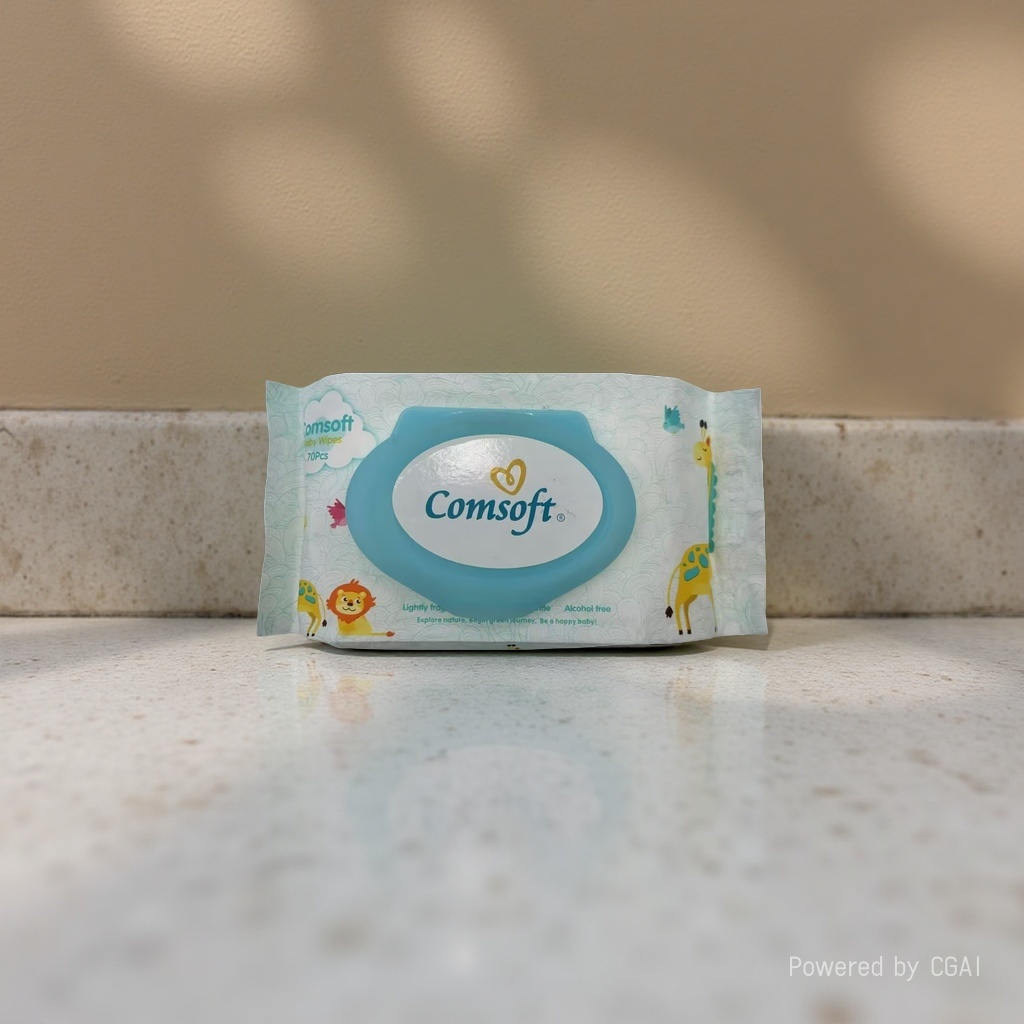 Chudou portable small wet wipes, baby wet wipes, Comsoft brand wet wipes, packaging wet wipes details Picture