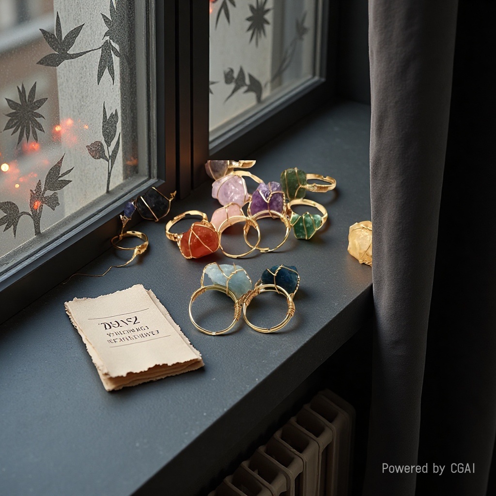 【 Yajinpei Jewelry 】 Cross-border Foreign Trade Random Fashion Natural Stone Adjustable Ring (Color randomly sent)