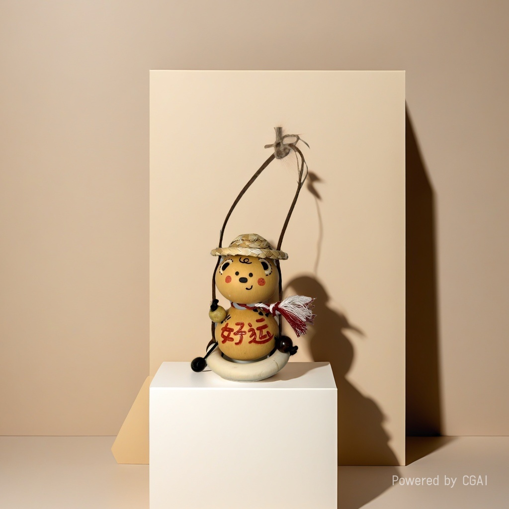 The little bear swings on the gourd details Picture