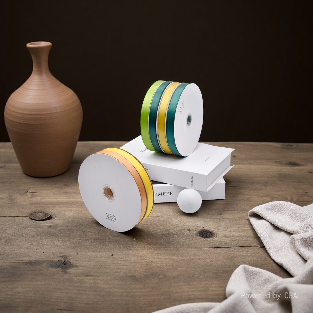 Wholesale of single-sided polyester ribbons, colored woven ribbons, satin ribbons, diy handmade hair accessories, clothing gift boxes, packaging ribbons, 150157224 Application Scenario