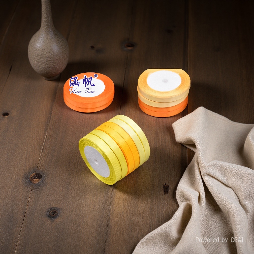 Wholesale of single-sided polyester ribbons, colored woven ribbons, satin ribbons, diy handmade hair accessories, clothing gift boxes, packaging ribbons, 154115911 Application Scenario