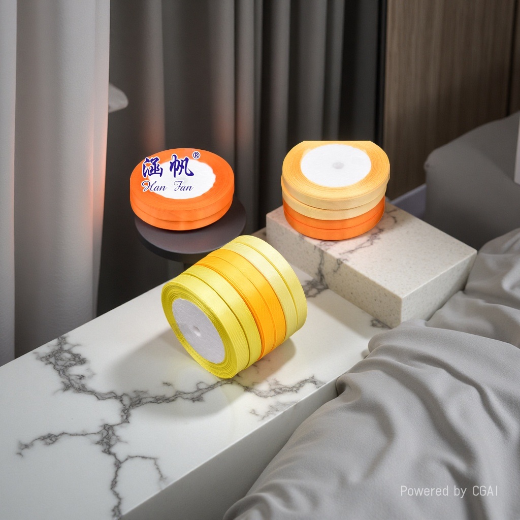Wholesale of single-sided polyester ribbons, colored woven ribbons, satin ribbons, diy handmade hair accessories, clothing gift boxes, packaging ribbons, 154115911 Specification image