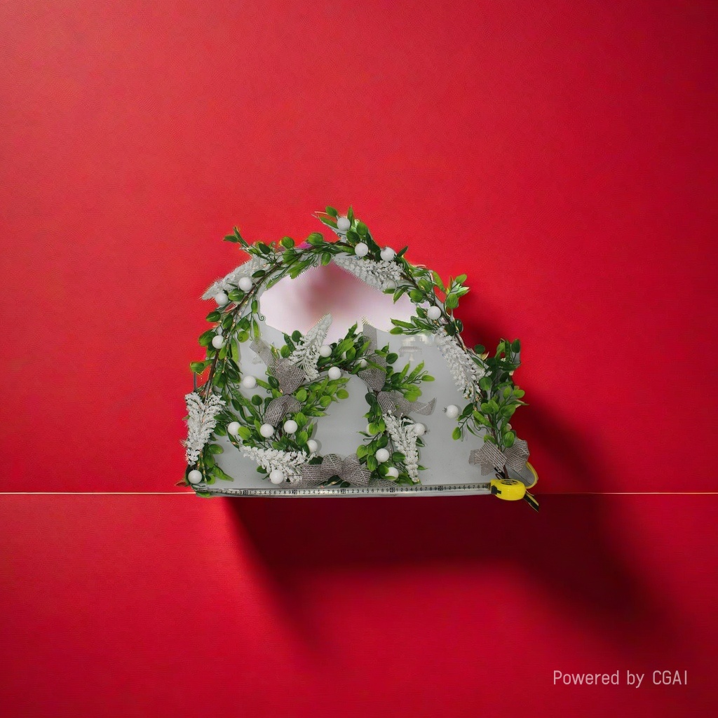 Christmas wreaths, plastic Christmas cuttings set, vine decoration details Picture