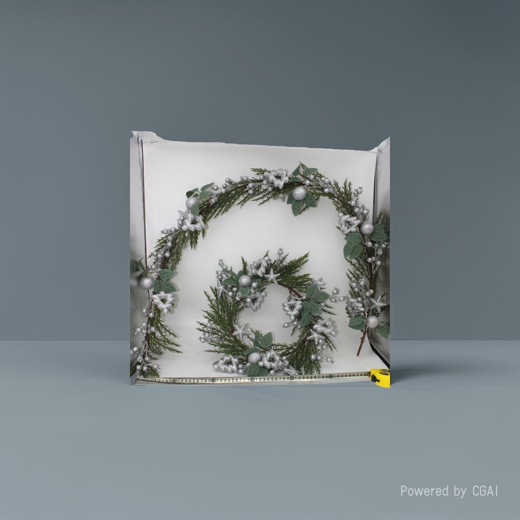Sote Christmas wreath ring Christmas decoration Santa Claus Christmas wreath Vine decoration details Picture