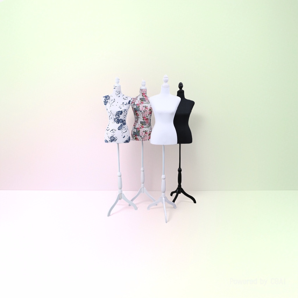 Human stand female inflatable half-body model, children's clothing model prop details Picture