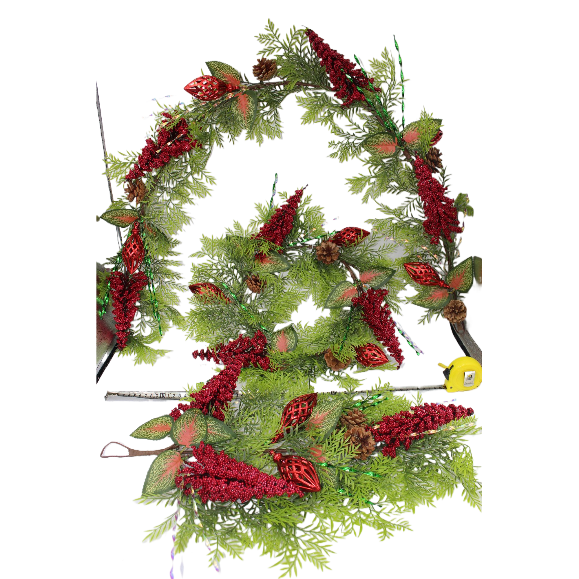 Sote Christmas Wreath Ring Santa Claus Decoration Christmas Wreath Vine Decoration Set Item Picture