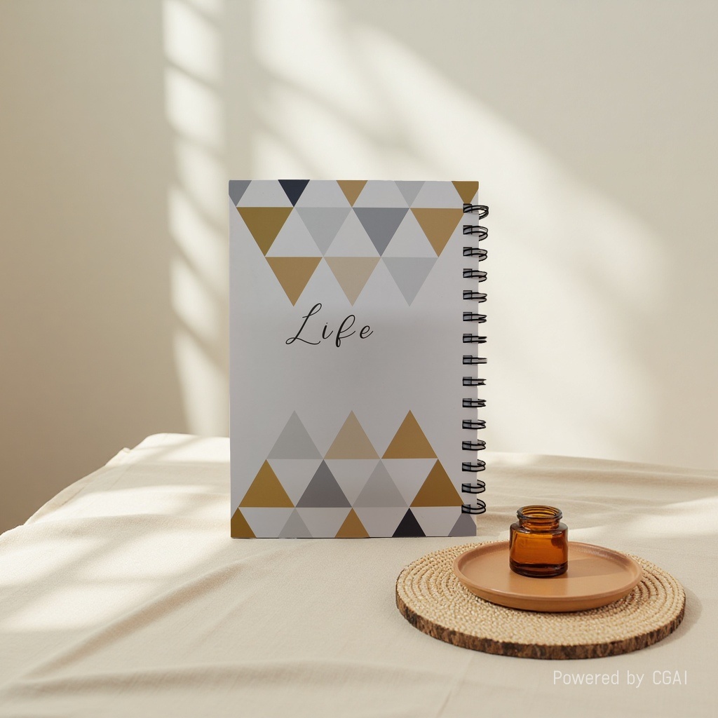 Donghu Paper Products A5 right-flip Geometric Triangular Coil Book, a must-have for artistic youth Application Scenario