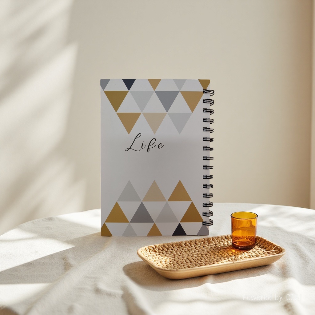 Donghu Paper Products A5 right-flip Geometric Triangular Coil Book, a must-have for artistic youth