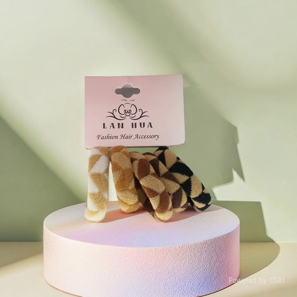 A complete box of fashionable plush hair bands, large intestine hair bands, telephone line, rubber band hair accessories, and cute hair bands Application Scenario