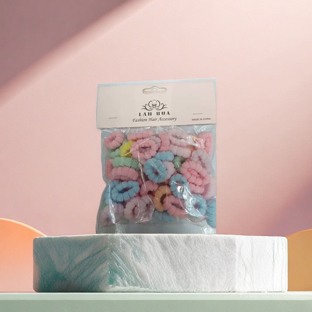 A complete box of colorful plush hair bands, telephone lines, rubber bands, hair accessories and large intestine hair bands details Picture
